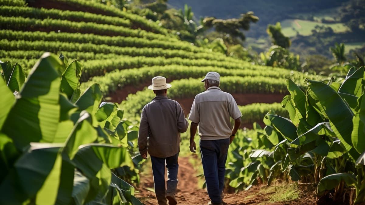 Homens na fazenda